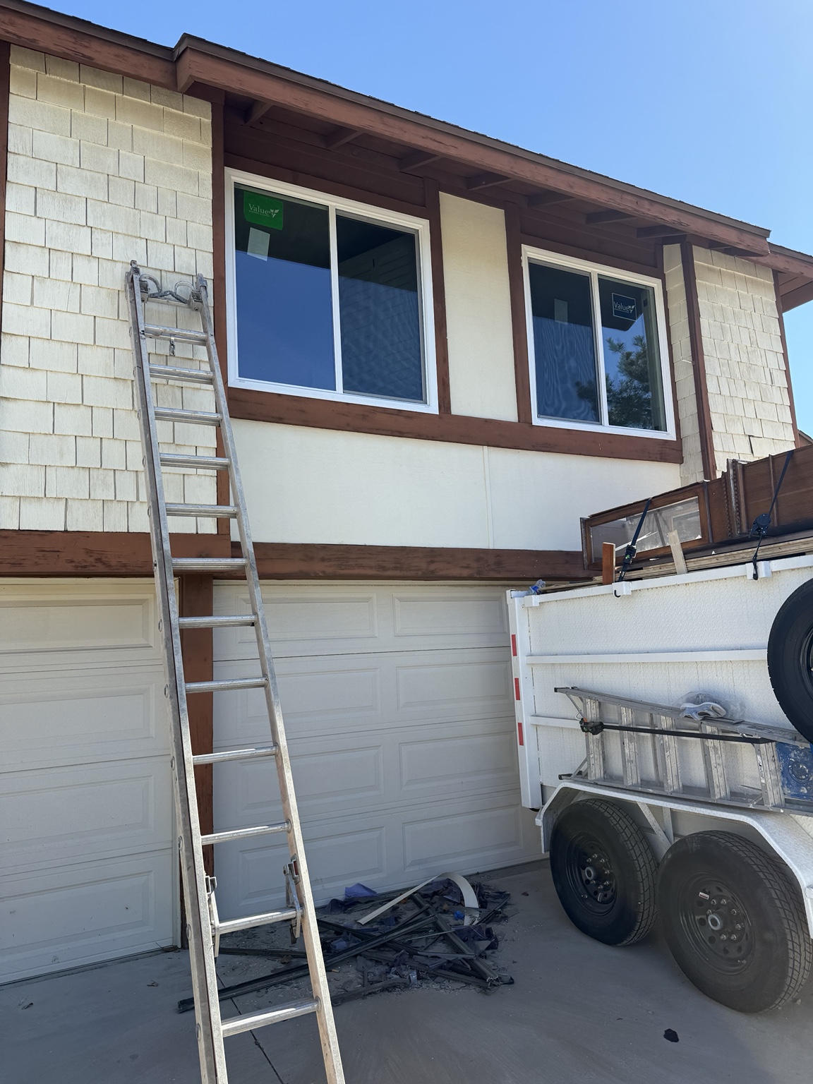 Replacement windows installed as part of an exterior upgrade