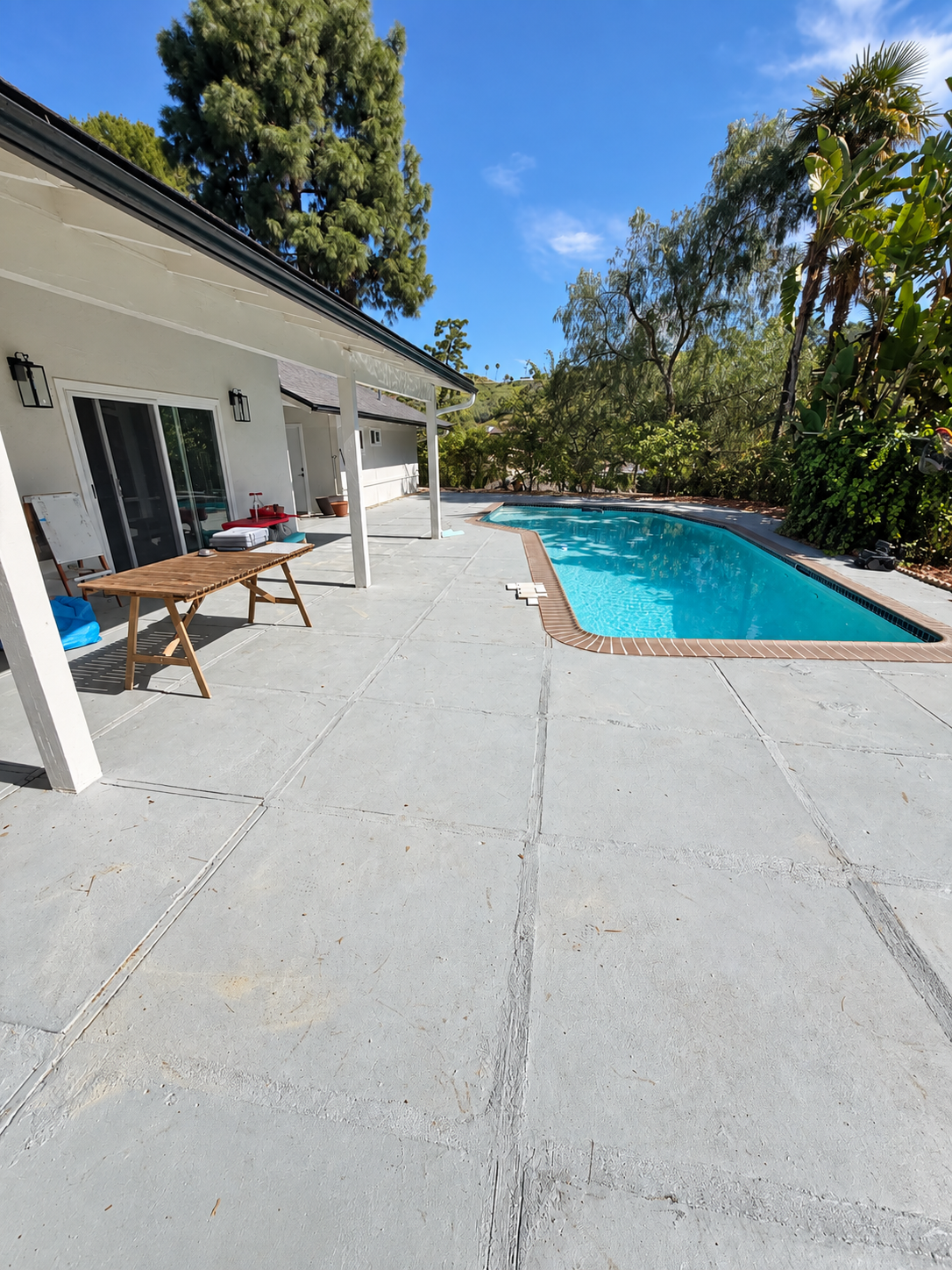 Ocean Home Builders Burbank pool and patio project — Before Renovation — Pool and Patio