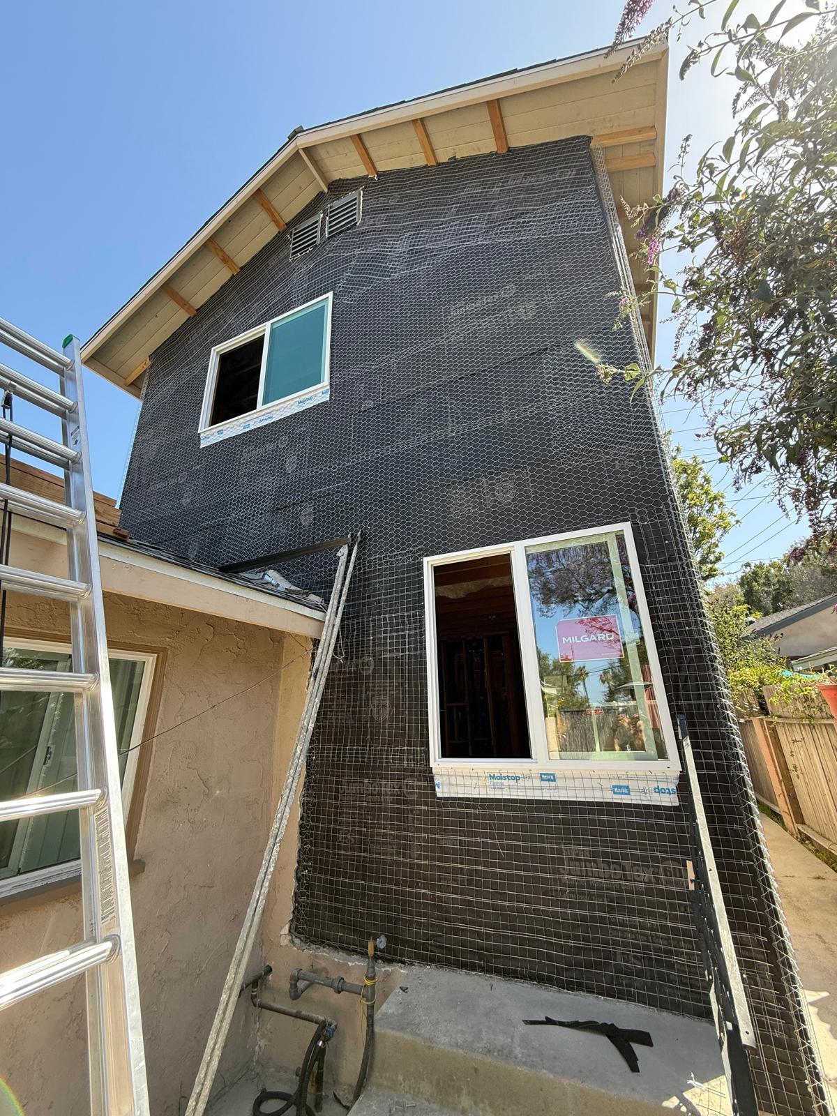 Exterior Progress and Finish at the Ocean Home Builders Torrance project