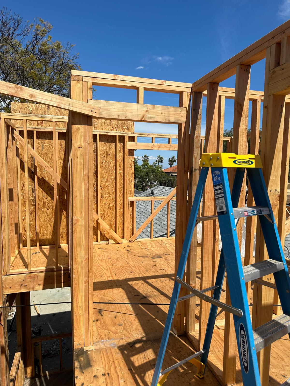 Framing and Construction at the Ocean Home Builders Torrance project