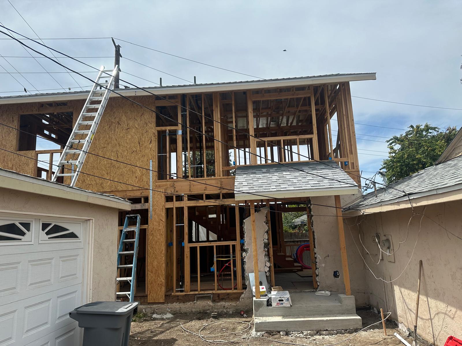 Framing and Construction at the Ocean Home Builders Torrance project