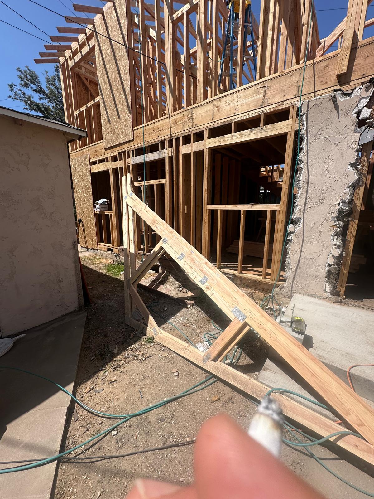Framing and Construction at the Ocean Home Builders Torrance project